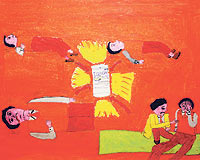 Çocuklar, resim yaparak epilepsi ile mücadeleyi anlattı