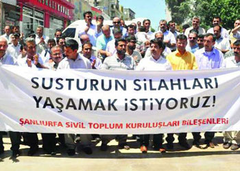 Urfa STK'ları: Silahların gölgesini istemiyoruz