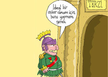 Asker diline böyle hakim olur-Karikatür