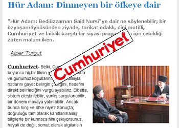 Cumhuriyet'in Hür Adam yorumu