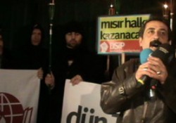 Mısır Elçiliği Önünde Meşaleli Eylem - Video