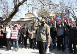 Bursa'da STK'lar Mübarek'i protesto etti