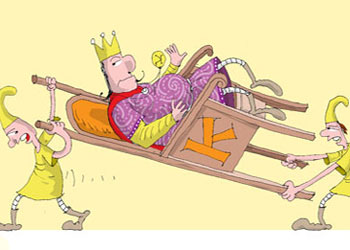 İnmezsen, tahtla gidersin-Karikatür