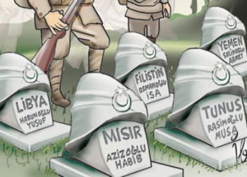 Şehitler içtimaya marş marş-Karikatür