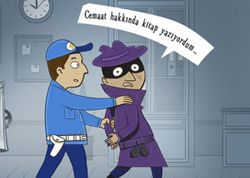 Cemaat hakkında kitap yazıyormuş-Karikatür