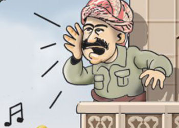 Arapça dışındaki ezan şarkıdır-Karikatür