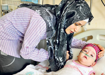 Nefes almak onun için en büyük imtihan