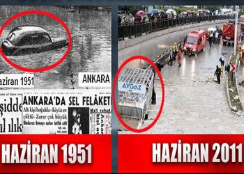 Ankara'daki selle gelen tevafuk-FOTO