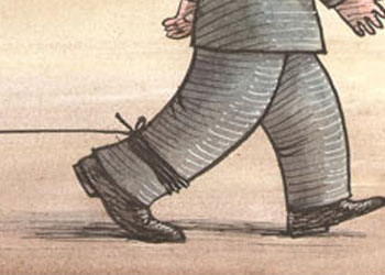 Bazen dönüp gitmek çok zor olur...-Karikatür