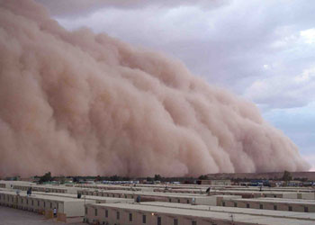 Amerika'da tablo gibi kum fırtınası ilgi çekti