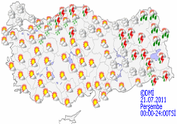 9 Haziran 2015 hava durumu