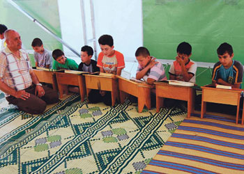 Simav'da, çadır camilerde Kur'an kursu