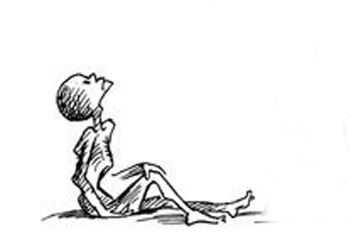 Somalili çocukları görünce...- Karikatür