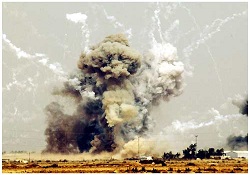 Kore'de karşılıklı top ateşleri