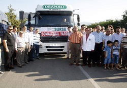 Bursa'dan Afrika'ya 10 TIR yola çıktı