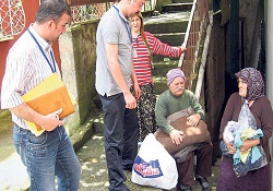 Ordu'daki âfetzedelere gıda ve para yardımı