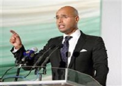 Seyfülislam Kaddafi, gazetecilerle görüştü