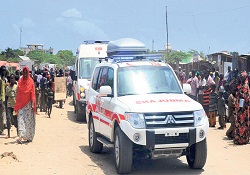 Somalili hastaları, Türkiye'nin gönderdiği ambulanslar taşıyor