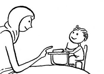 İnsanın en birinci üstadı annesidir-Karikatür