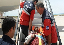 Somalili yaralılar tedavi için Ankara'da