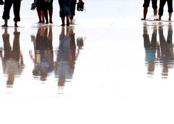 Tuz Gölü'nde yürüme turizmi