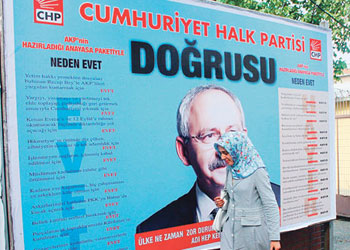 Rahibe afişi CHP'li Belediyenin işi çıktı