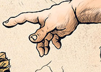 Depremde bir insana uzanmak - Karikatür