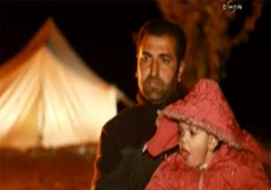 Depremzede ailenin çadırında 24 saat