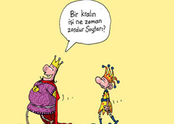 Kralın işinin zor olduğu taraf-Karikatür
