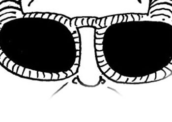 Herşeyi korkunç gösteren gözlük - Karikatür