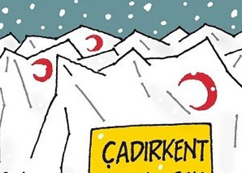 Van çadırkentinde son durum-Karikatür