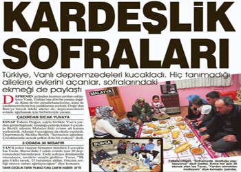 Gözyaşartan kardeşlik sofraları