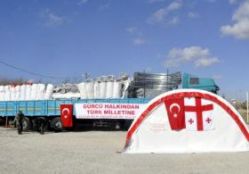 Gürcistan'dan Van'daki Depremzedelere Çadır Yardımı