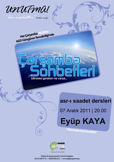 “Asrı Saadet'” sohbetine davetlisiniz