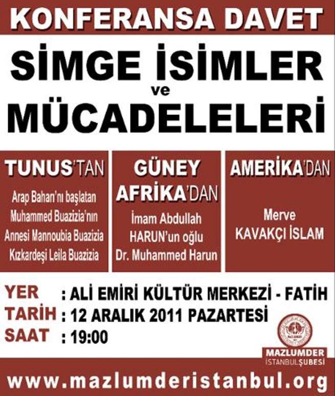 MAZLUMDER'den 'sembol isimler' konferansı