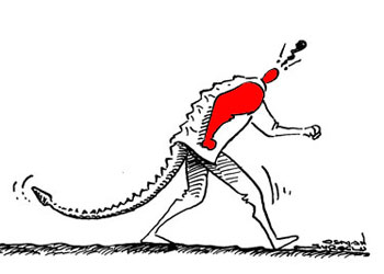 Babaya isyan eden canavardır-Karikatür