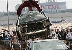 Honda 1055 aracı imha etti