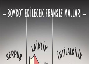 Boykot edilecek Fransız malları-Karikatür