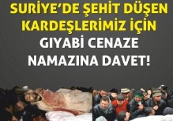 Cuma günü gıyabi cenaze namazı kılınacak
