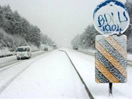 Bolu Dağında trafik durdu