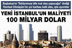 Yeni İstanbul'un maliyeti 100 milyar dolar