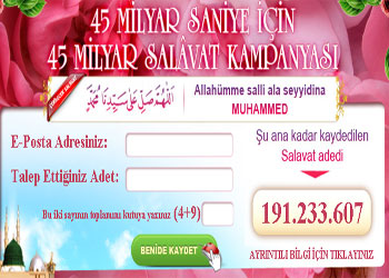 45 milyar saniye için, 45 milyar salavat