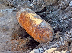 Çanakkale'den kalma, 300 kiloluk top mermisi bulundu