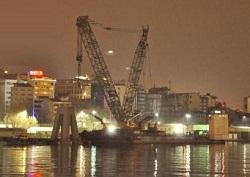 İstanbul metrosu Haliç geçişinde kazık çakıldı
