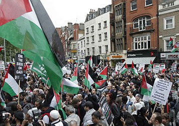 İngiltere başkentinde İsrail'e protesto