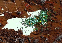 Van'da 5 ayda 9 bin 367 artçı meydana geldi