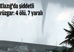 Elazığ'da şiddetli fırtına