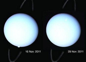 Hubble, Uranüs'ün kutup ışığını yakaladı