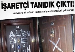 Kapılara 'Alevilere Ölüm' yazan, akrabası çıktı