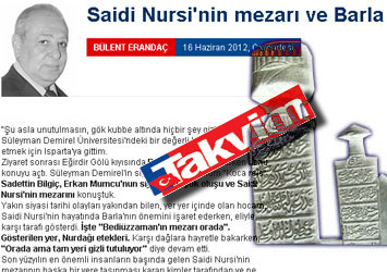 Bediüzzaman'ın mezarı işte orada!